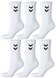 Hummel 6er Pack Socken Unisex Sportsocken (Weiß, 46-48 (Size 14))