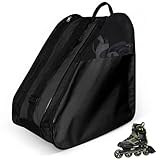 VGECEE Inliner Rollschuhe Tasche Damen Ice Roller Skating Bag Schlittschuhe Tasche Skischuhtasche Skatertasche Schlittschuhtasche Erwachsene Eishockey Bag für Herren Damen (schwarz)