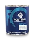 Fonteino Schwimmbadfarbe Poolfarbe Poolbeschichtung Schwimmbeckenfarbe Anthrazitgrau - 750ml