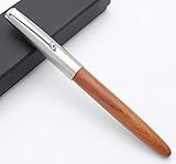 JINHAO 51A Füllfederhalter aus Holz Stahlkappe (Rotes GuiBao Holz, EF Feder 0,38 mm)