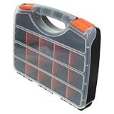 TEHAUX Organizer Für Elektronische Komponenten Transparente Werkzeug Organizer Box Mit Trennwänden Aufbewahrungssystem Für Kleinteile Und Zubehör