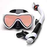 GeRRiT Trockenes Schnorchelmasken-Set, UV-beständige professionelle Schnorchelausrüstung, Anti-Beschlag-180°-Panoramabrille für Erwachsene und Jugendliche, Schwimmen, Tauchen, Tauchen