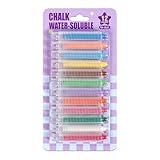 Generisch Tafelkreide | 12 Farben waschbar – mit Halterungen, Schulschutz für Spielzimmer, Schulen und Whiteboards | Perfektes Zeichnen, Schreiben, Kunstspielen und kreativer Spaß im Freien