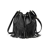 Gladdon Beuteltasche Damen, Große Handtasche, Umhängetasche damen mittelgroß, Damen Tasche Fransen Quaste, Handbags for Women, Crossbody, Retro Hobo