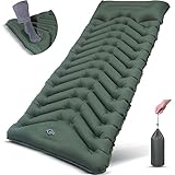 JOOLOV Isomatte Camping Matratze Selbstaufblasend Luftmatratze - Ultraleicht Outdoor Schlafmatte mit Fußpresse Pumpe wasserdichte Aufblasbare Campingmatte für Camping Zelte Wandern Backpacking Reisen