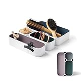 Aufbewahrungsbox aus Metall | Set 4 Stück | Bunte Dosen in skandinavischem Design | Badezimmer organizer