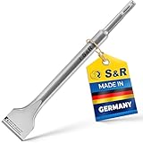 S&R Spatmeißel in Industrie-Qualität Made in Germany, SDS-plus 250 x 40 mm, rund, Spat Meißel hohe Standzeit durch spezielle Härtungsverfahren, optimierte Meißel- und Klingengeometrie