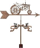 Metall-Wetterfahne, Bauernhof-Traktor, Ornament, Eisen, Wetterfahne, Wetterhahn, Windrichtungsanzeige, Szene, Garten, Messwerkzeuge mit Halterung
