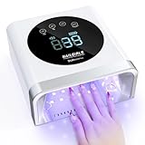 Nailgirls LED UV Lamp Nägel,Wiederaufladbare 150W Nail Lamp 4 Timer Auto Sensor LCD Display Nagellacktrockner Gerät Abnehmbare Magnet Platte LED UV Trockner Nagellampe für Gelnägel Finger Zehennagel