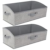 AiQInu Aufbewahrungsbox 2 Stück mit Griffen 28L,Faltbare Aufbewahrungskorb stoff 50x28.5x20cm,Großer Körbe Aufbewahrung,Ordnungsboxen für Kleidung Spielzeug Werkzeug Kleiderschrank