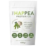 HAPPEA 100% Erbsenprotein Pulver - 1 kg, 85% Proteingehalt, Veganes Proteinpulver, Pflanzlich, Natürlich, Ohne Zusatzstoffe und zucker, Protein Pulver für Muskelaufbau und Diät