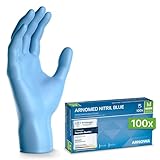 ARNOMED Nitril Einweghandschuhe 100 Stück/Box, M, puderfreie & latexfreie Einmalhandschuhe, Blaue Nitrilhandschuhe, in Gr. XS, S, M, L, XL & XXL verfügbar