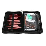 Bonbela Rundstricknadel, Austauschbare Stricknadel aus Aluminium und Edelstahl mit Aufgedruckter Größe für Haushaltsstrickprojekte