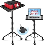 CAHAYA Beamer Ständer Projektor Halterung Multifunktionaler mit Omni-Direktionalen Rollen Bodenständer für Laptop Ständer Projektor Kamera mit Verstellbarer Höhe für Outdoor-Filme CY0332