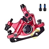 BAIBIKING HB-100 MTB Schnurzug, hydraulische Scheibenbremssättel, mechanische Scheibenbremse, universeller Bremssatteladapter (rot, 1 Stück vorne)