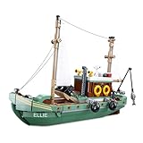 Schiff Fischerboot Klemmbausteine, 610 Teile Bauset Modell, Geburtstags Spielzeug für Erwachsene, Jungen oder Mädchen ab 6 Jahren