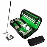 VOBOR Golf Putter Set,Golf Büro Set, Mini Büro-Bewegung Kit für Indoor Putting,Putting Cup,Übungsschläger Putter Kit mit Bällen und Tasche für Golfbegeisterte