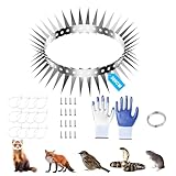 Zyluniy Marderschutz Fallrohr Edelstahl 300CM Marderabwehr Fallrohr, Waschbär Abwehr mit Zubehör, Marderschutz Dachrinne, Marderfalle für Haus, Fallrohr, Dachrinne,​ Waschbären Vertreiben