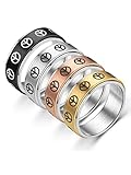 JPXXFM Stapelbare Ringe für Frauen Nicht -juristische Strumpfstoffe Silberringe Set Star Moon Knuckle Ringe