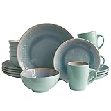 ECHTWERK 16-teiliges Vintage Tafelservice 'Ana' Modern-Design, für 4 Personen, Stilvolles Geschirrset aus Porzellan mit 4 x Speiseteller, 4 x Beilagenteller, 4 x Schüssel, 4 x Teetassen