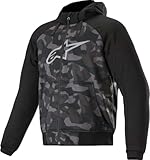 Alpinestars Chrome Camo Sport Motorrad Zip Hoodie, schwarz/camouflage, 3XL