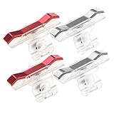 CHICAMPERA 2 Paare Mobile Game Metall Controller Tasten für Schnellfeuer und Zielsteuerung Roter Griff Silberner Griff Geeignet für Handyspiele und Gaming Zubehör