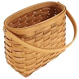 BESPORTBLE Korb Geflochtener Korb Geflochtene Körbe Kleiner Geflochtener Handgefertigter Korb Geflochtener Korb Mit Griffen Erntekörbe Zum Sammeln Von Gemüse Kleiner Korb Mit Griff Braunes