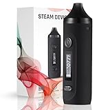 Vaporizer Cannabis IOUQ GeminiKit weed verdampfer kräuter E Zigarette mit LCD Display, Präzise Temperaturregelung, 2200 mAh Akku, Kompakte Größe für Unterwegs Vaporisator Cannabis (Jet schwarz)
