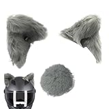 Katzenohren für Motorradhelm, Katzenohren für Helm, Plüsch Kätzchen Zubehör zum Abdecken mit Aufkleber mit Aufkleber Fahrrad Motorrad Dekoration von glatten Oberflächen zur Dekoration