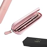 Parker IM Füllfederhalter & Kugelschreiber Set - Burgunderrot Monochrom - Geschenkbox - Feine Feder - Glatte QuinkFlow Tinte - Elegante Schreibstifte für Profis