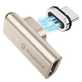 Magtame 240W USB C Magnet Adapter, Magnetisch Typ-C Adapter, 40Gbps Datenübertragung, 90 Grad 24 Pins mit PD Schnellladung, 4K Video für Thunderbolt 4/3 USB4 MacBook/iPhone 15/ROG Ally/Steam Deck/PS5