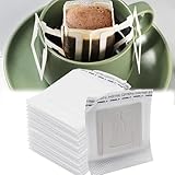 SQAQS 120 Stück Kaffeefilter Camping, für Meisten Tassen Kaffee-Papier-Filter für, Einweg-Kaffee-Papier-Filter-Ersatz, Mit Hängenden Ohr Kaffeefilter Papier, Reisen Camping Büro Zuhause
