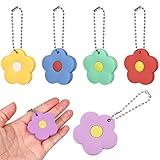 iplusmile Schlüsselhüllen-Set mit Blumen-Motiv, 5 Stück, niedliche Schlüssel-Identifikator-Abdeckungen, Silikon-Schlüssel-Schutzkappen, Hausschlüssel-Abdeckungen für Hausschlüssel, Mehrfarbig, 4x4CM