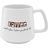 GRUSS & CO Tasse konisch 'Kaffee' | Steinzeug, 43 cl, mehrfarbig | Geschenk Freunde | 48452