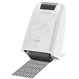 PLUS Japan, Datenschutz Rollstempel Camouflage in Weiß, Textschwärzer, Identitätsschutz, 1er Pack (1 x 1 Rollstempel)