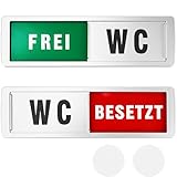 NISENTIA Besetzt Schild Toilette, WC Schild Toilettenschild Türschild Besetzt Frei Selbstklebend Schilder Schiebeschilder WC Deko für Toilettentür 17.8 x 5cm