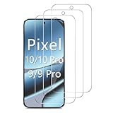 Hengnewro für Google Pixel 10/ Pixel 10 Pro für Panzerglas mit Schutzfolie, 3 Stücke Panzer Schutz Glas, 9H Härte Panzer Anti-Kratzen HD Glas Folie mit Rahmen Positionierhilfe