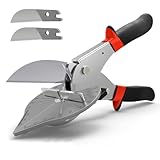 Multifunktions Mehrwinkel Gehrungsschere: Winkel Schneiden von Formteilen und Zierleisten, zwischen 45 und 135 Grad für Präzises Schneiden von Holz Kunststoff Gummi PVC