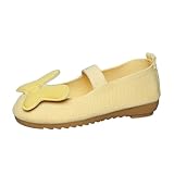 SUPTTING Frühling Kinder Stoffschuh Bequem Flexibel Ballerina -Riemen Weiche Sohle Spangenschuh Niedlich Praktisch Rutschfeste Sohle Atmungsaktives Material Hausschuh für Kindergarten