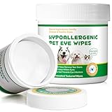 CJXHJY 150 Stück Augenpads Hund, Augenwischtücher für Hunde, Augenpflege Hund und Tränenfleckenentferner, mit Natürlichen Inhaltsstoffen - Sanft Reinigt, Beruhigt, Verhindert Augeninfektionen