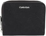Calvin Klein Damen Geldbörse Must Medium Mono mit Reißverschluss, Schwarz (Black Mono), Einheitsgröße