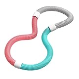 Harilla Hula Hoop gewichtet für Erwachsene, Fitness Hoop Soft Hula Hoop zum Abnehmen, faltbare Taille Fitness Kreise, Soft Spring Hoops Hula Hoops für Erwachsene Indoor & Outdoor Gym, Rosa Grün 1.4 kg