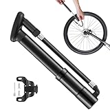 Qkbuza Manuelle Luftpumpe, Fahrrad-Luftpumpe, Aluminiumlegierung, schnell aufblasbar, 130 psi Reifenfüller, tragbare Luftpumpe für Mountainbikes, Roller, Rennräder, für den Außenbereich