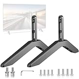 TV Sockelfüße, Universal TV Standfüße für 32 bis 65 Zoll Fernseher, Paar TV Füße für Flach Curved TV Smart TV LCD LED Fernseher bis zu 45kg, Geeignet für Lochabstand 20 bis 55mm