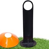 Generisch Fußball-Trainingshütchenhalter, Fußballscheibenkegelhalter | Mehrzweck-Fußballkegelständer | Fußball-Drill-Agility-Trainingsmarker, schwarzer Fußball-Kegelhalter für Fußballplätze