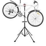 Duoruameng Fahrradmontageständer, Reparaturständer mit Werkzeugschale und Magnetfach Montageständer für Fahrräder bis 50 kg