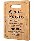 Oma Geschenke, Geburtstagsgeschenke für Oma – Bambus Schneidebrett, Oma Weihnachtsgeschenke, Muttertagsgeschenke für Oma, Küchengeschenke für Oma