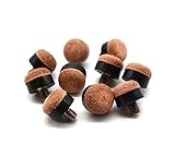 BILMAG 10 STK. Queue Leder, Schraubleder Pomeranze 12mm mit Metallgewinde M4,5