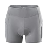 AHIOJEGX Radlerhose Damen Gepolstert Gepolsterte Radfahren Shorts Frauen Atmungsaktive Mesh Radfahren Unterwäsche Stoßfest Reiten Fahrrad Unterhose MTB Rennrad Shorts(BO114-H,S)