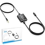 eSynic Analog zu Digital Audio Konverter 3.5mm auf optisch mit optischem Kabel Aluminium-Legierung Shell Analog auf Digital Wandler geeignet für Plattenspieler, CD-Player, Soundbars